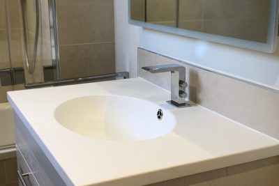 Vanity basin with Corian top