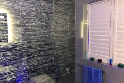 Glass 'mackerel' tiles