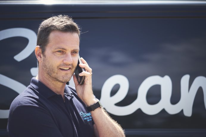 Simon with a Stream van